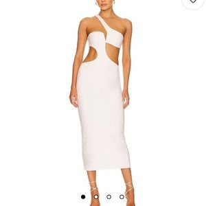 NWT white midi dress NBD/Revolve